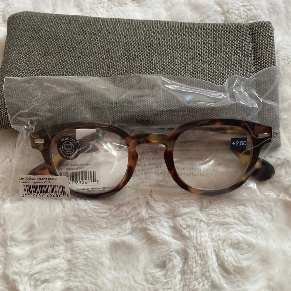 peepers +2.5 readers with soft case - Picture 3 of 6